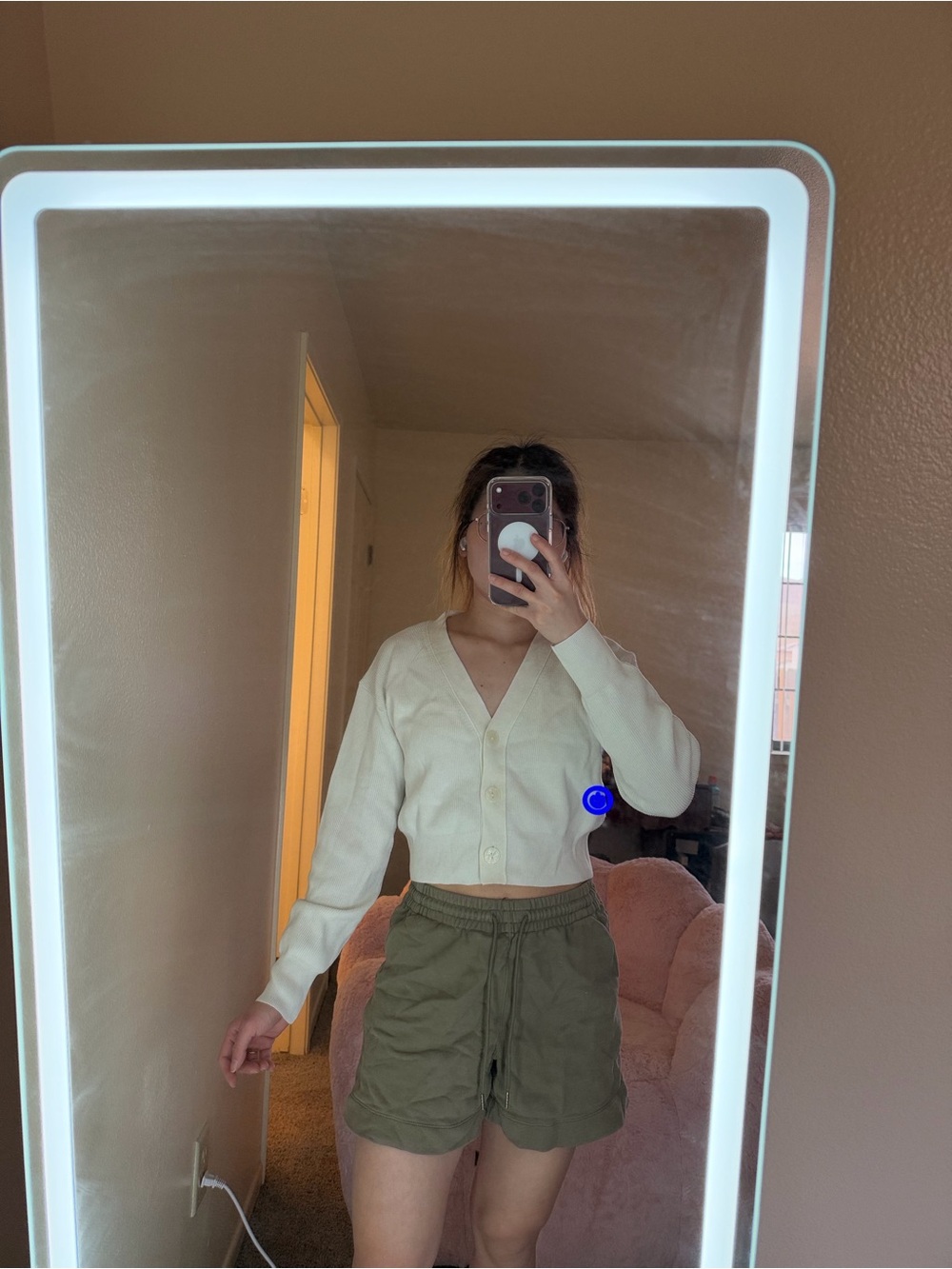 Olive Drawstring Women's Shorts